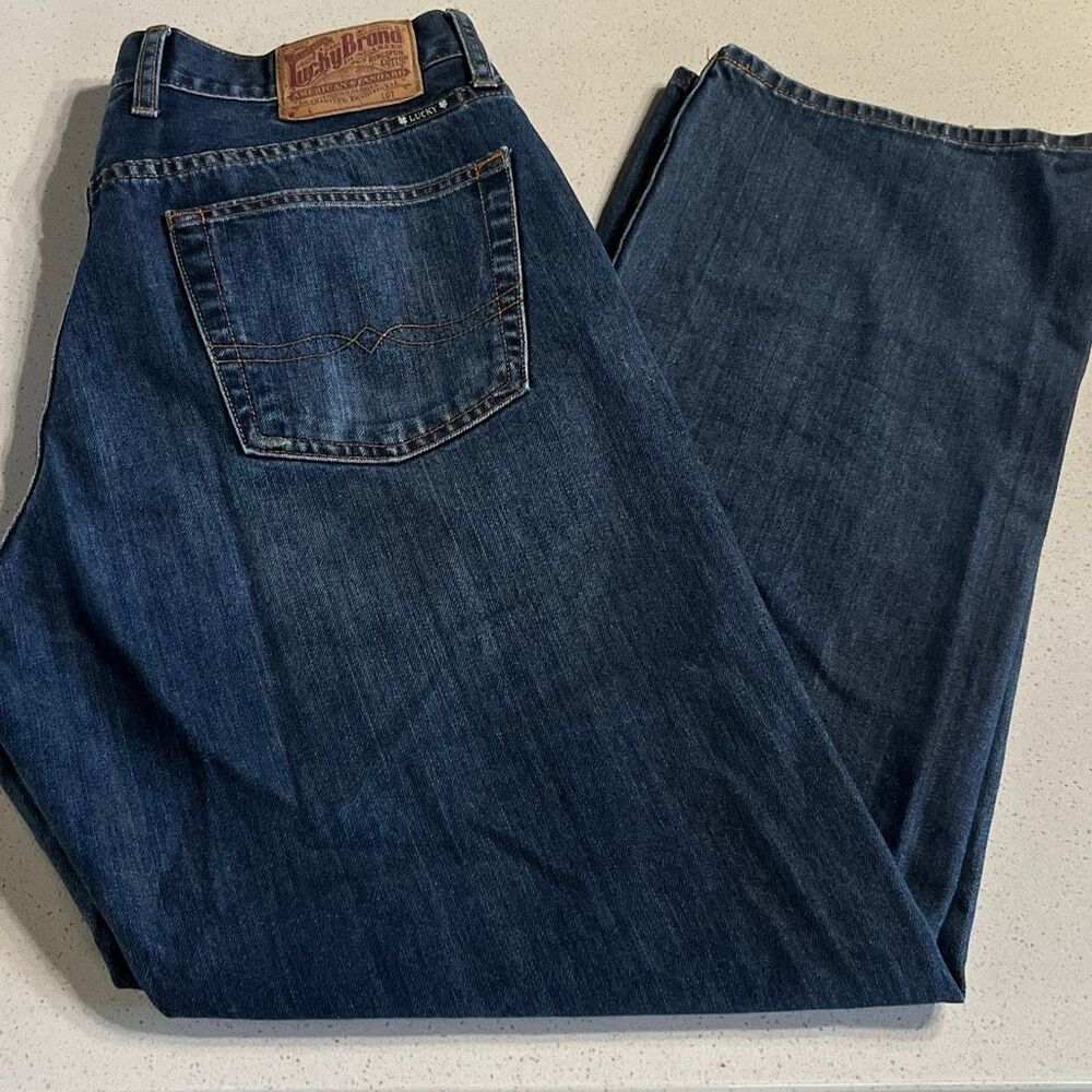 Lucky 181 Relaxed Straight Fot Blue Jeans Denim Pants Trousers Tagged 34x30 Fit